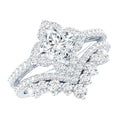 2.50 CT Cubic Zirconia Statement Wedding Ring Set With Certificate