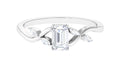 1 CT Octagon Cut Solitaire Zircon Engagement Ring with Split Shank
