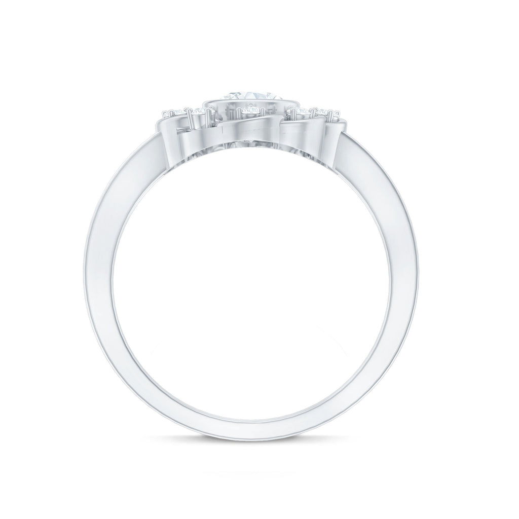 Lab Grown Diamond Nature Inspired Flower Engagement Ring