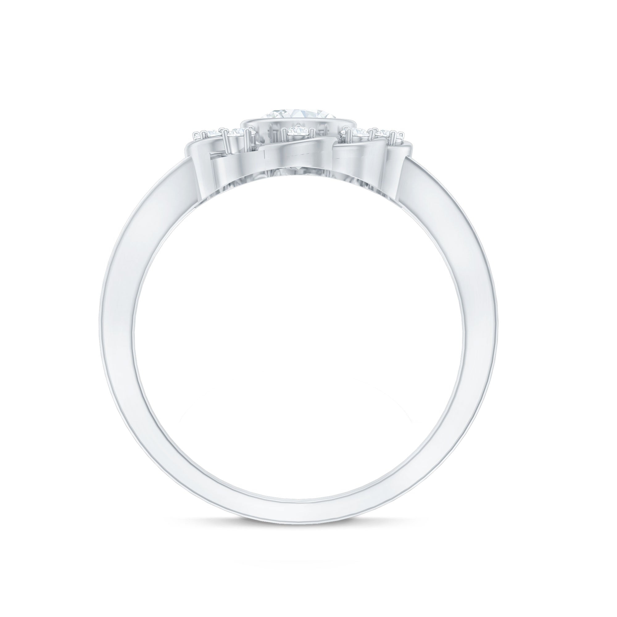 Lab Grown Diamond Nature Inspired Flower Engagement Ring