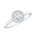 Lab Grown Diamond Promise Ring with Halo