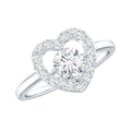 Minimal Heart Ring with Lab Grown Diamond