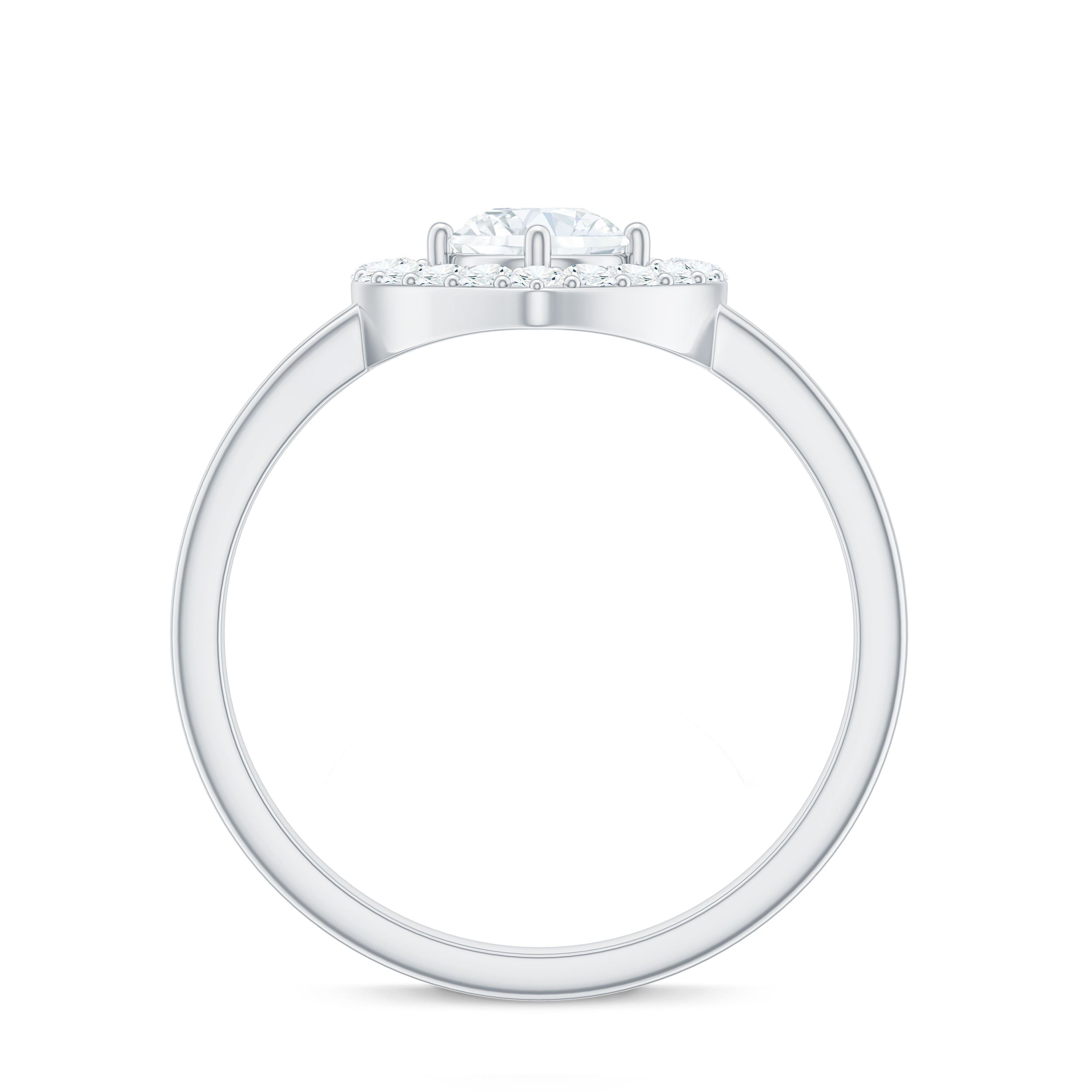 Minimal Heart Ring with Lab Grown Diamond