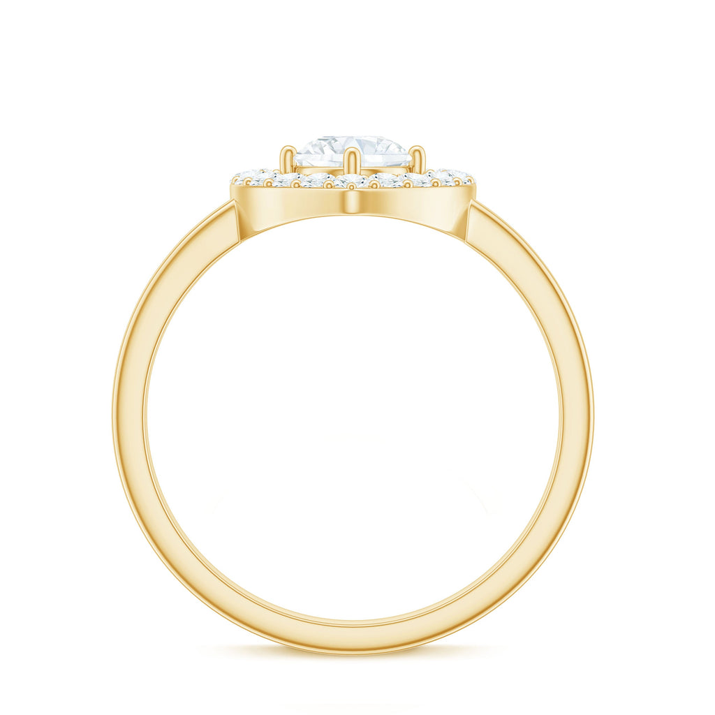 Minimal Heart Ring with Lab Grown Diamond