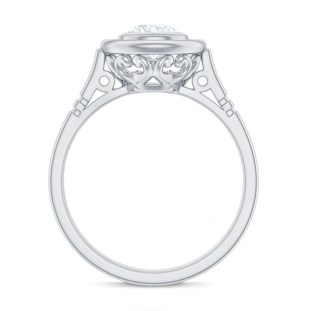 Vintage Inspired Lab Grown Diamond Solitaire Ring