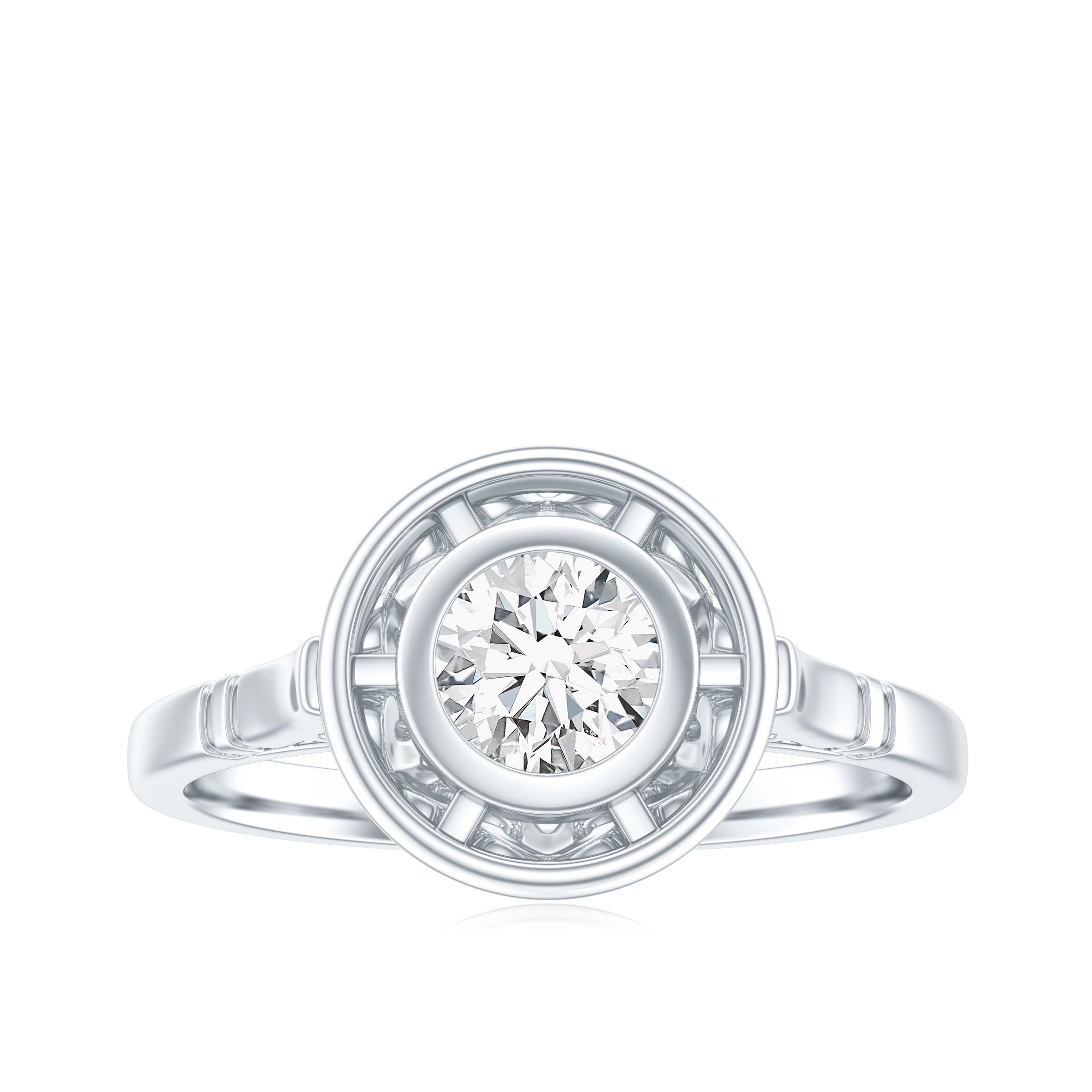 Vintage Inspired Lab Grown Diamond Solitaire Ring