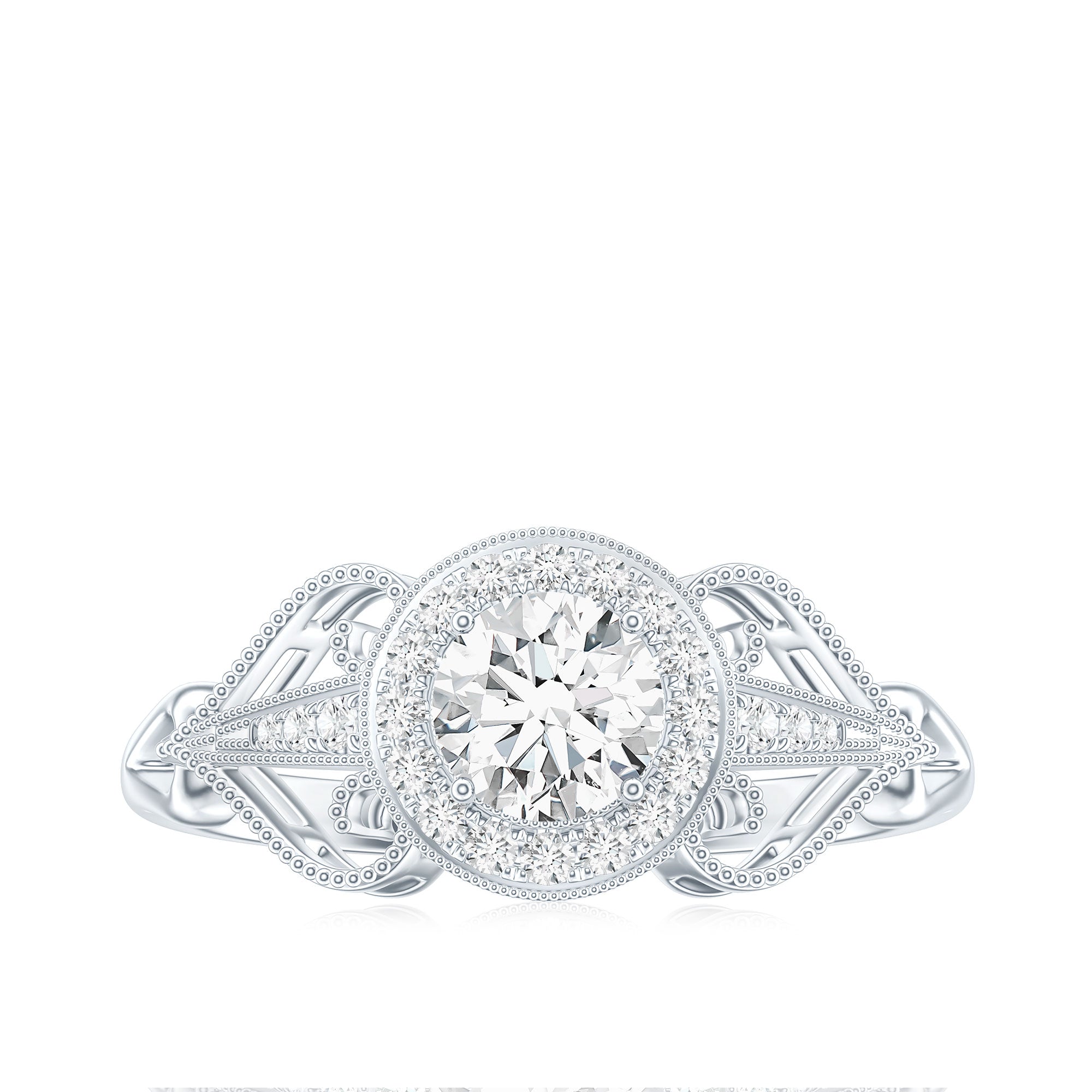 Vintage Inspired Engagement Ring with Lab Grown Diamond