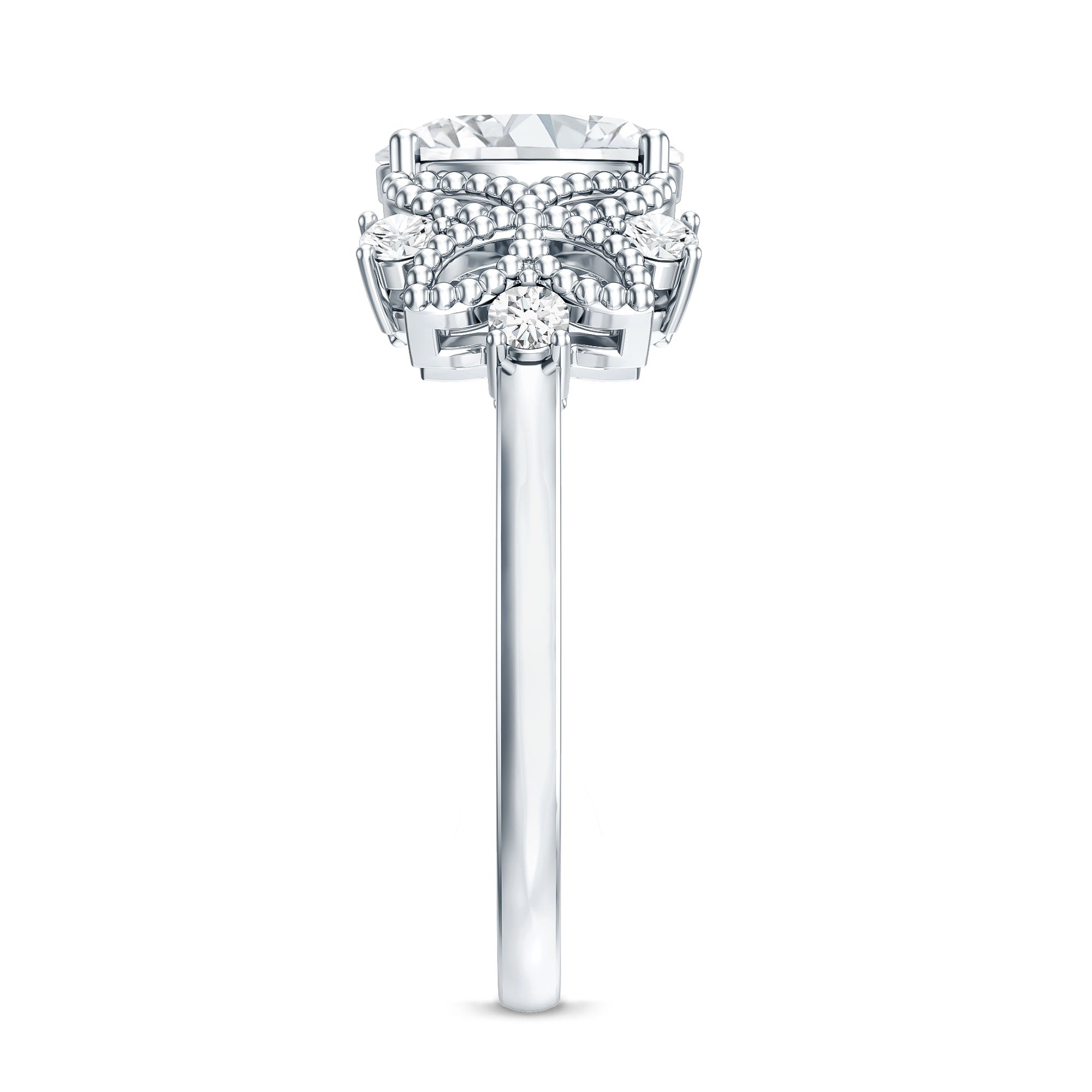 Nature Inspired Lab Grown Diamond Solitaire Engagement Ring