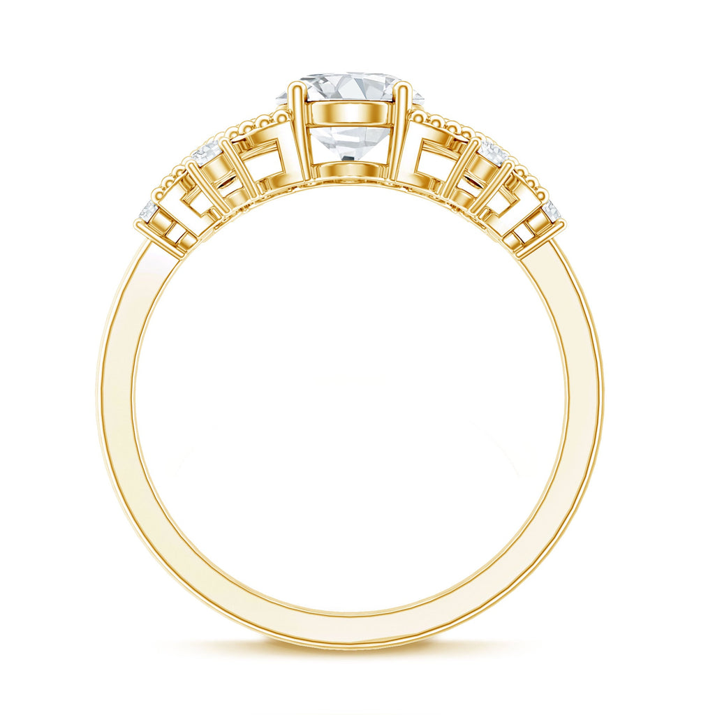 Nature Inspired Lab Grown Diamond Solitaire Engagement Ring