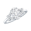 Oval Shape Lab Grown Diamond Solitaire Ring in Split Shank
