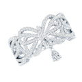 Women's Moissanite Designer Engagement Ring in 14K Gold Plated Silver