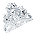 Vintage Inspired Moissanite Huge Engagement Ring
