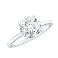 2 Carat Round Moissanite Solitaire Engagement Ring