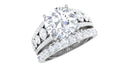 Zircon Designer Wedding Ring Set with Band