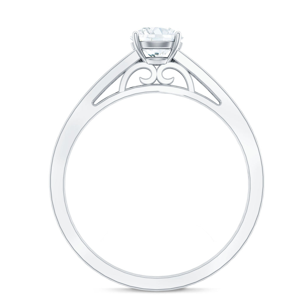 Cubic Zirconia Engagement Ring with Side Stones