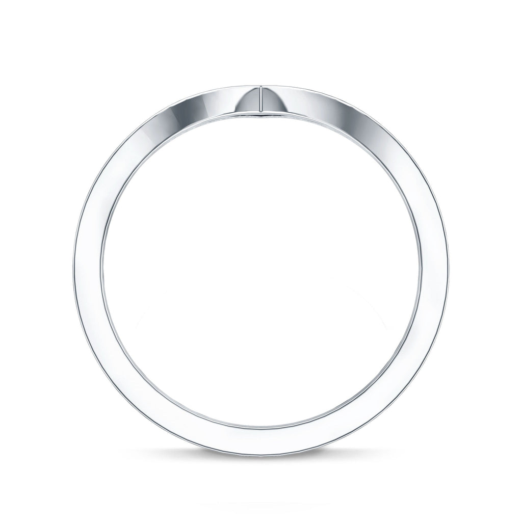 Certified Moissanite Chevron Enhancer Ring