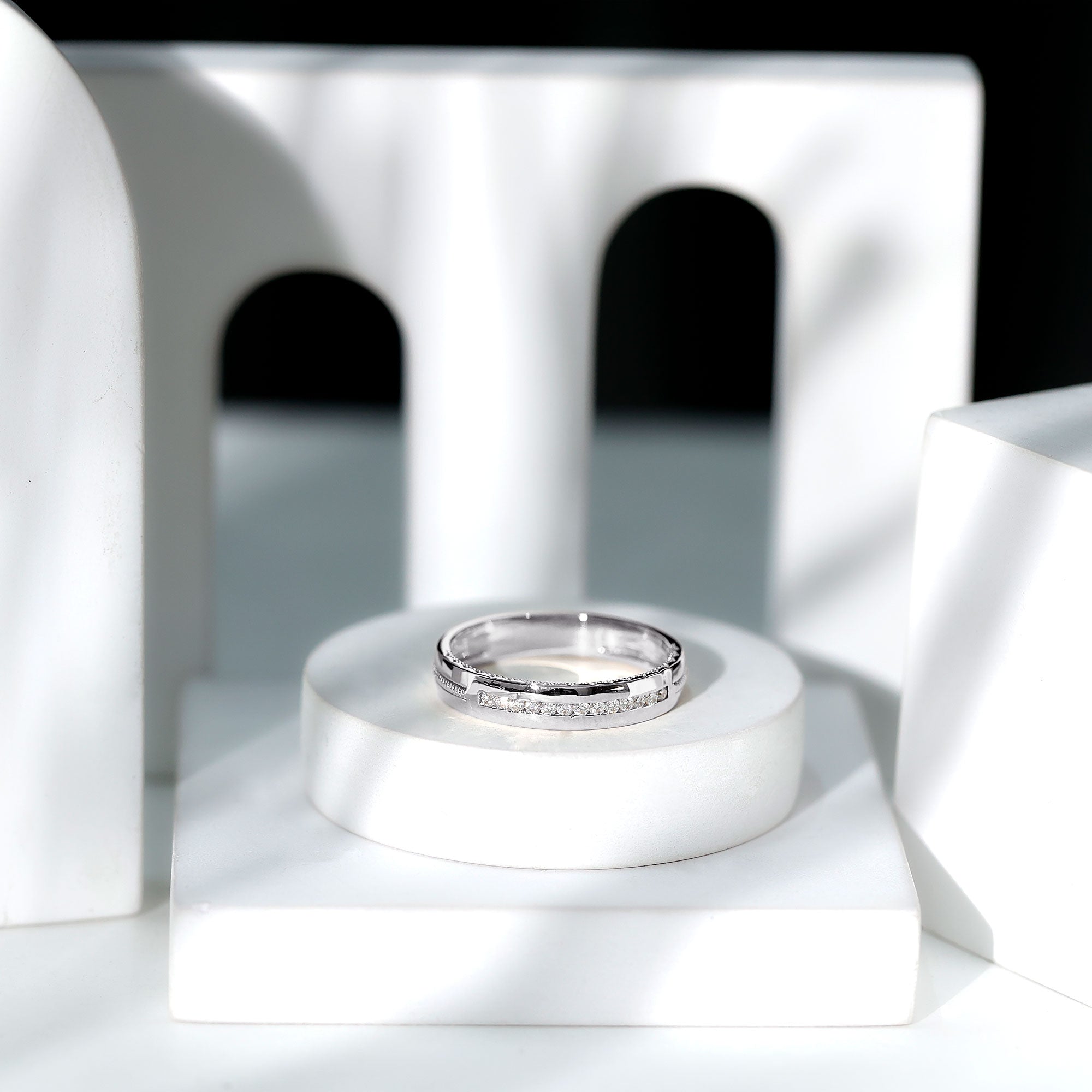 Brilliant Cut Moissanite Wedding Band