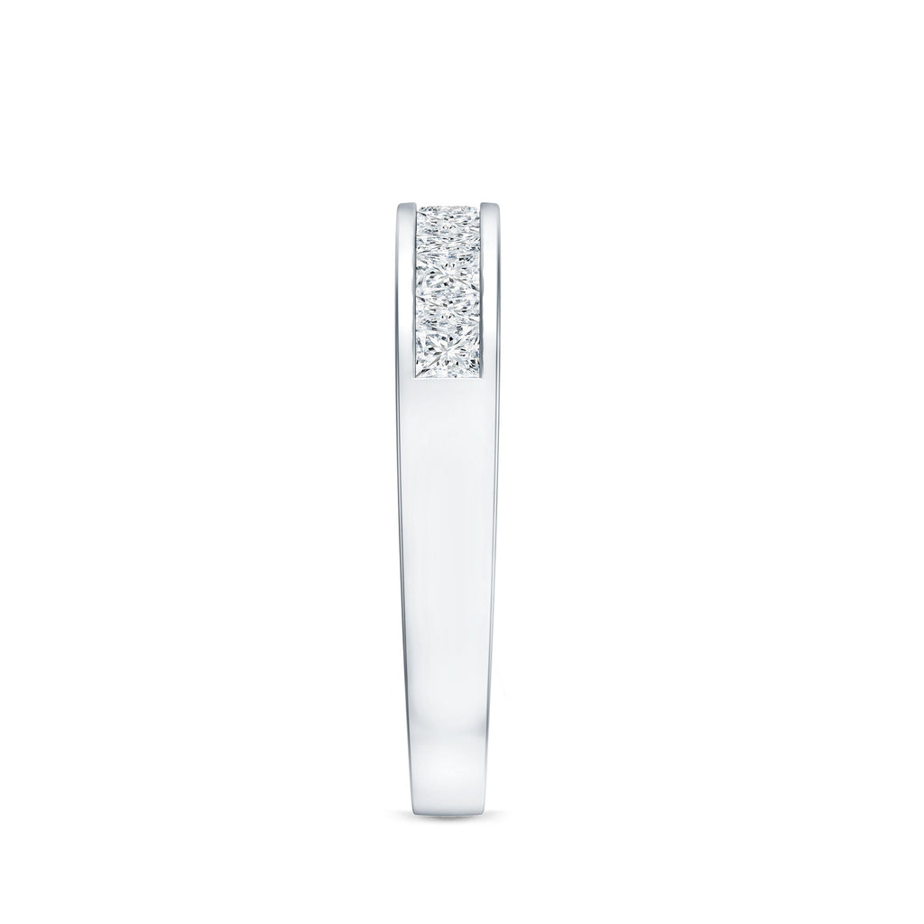 Channel Set Diamond Half Eternity Band Ring