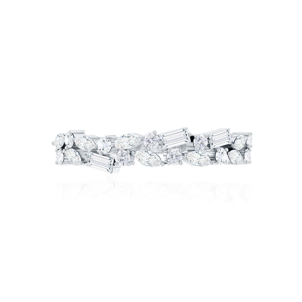 Real Diamond Half Eternity Band Ring