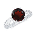 2.3 Carat Natural Garnet Filigree Engagement Ring with Certificate