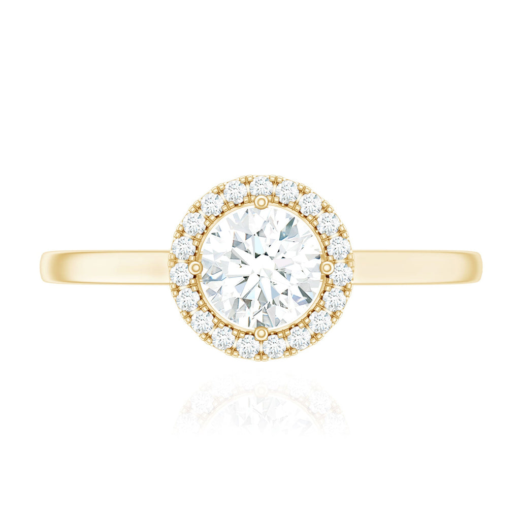 Cubic Zirconia Floating Halo Promise Ring