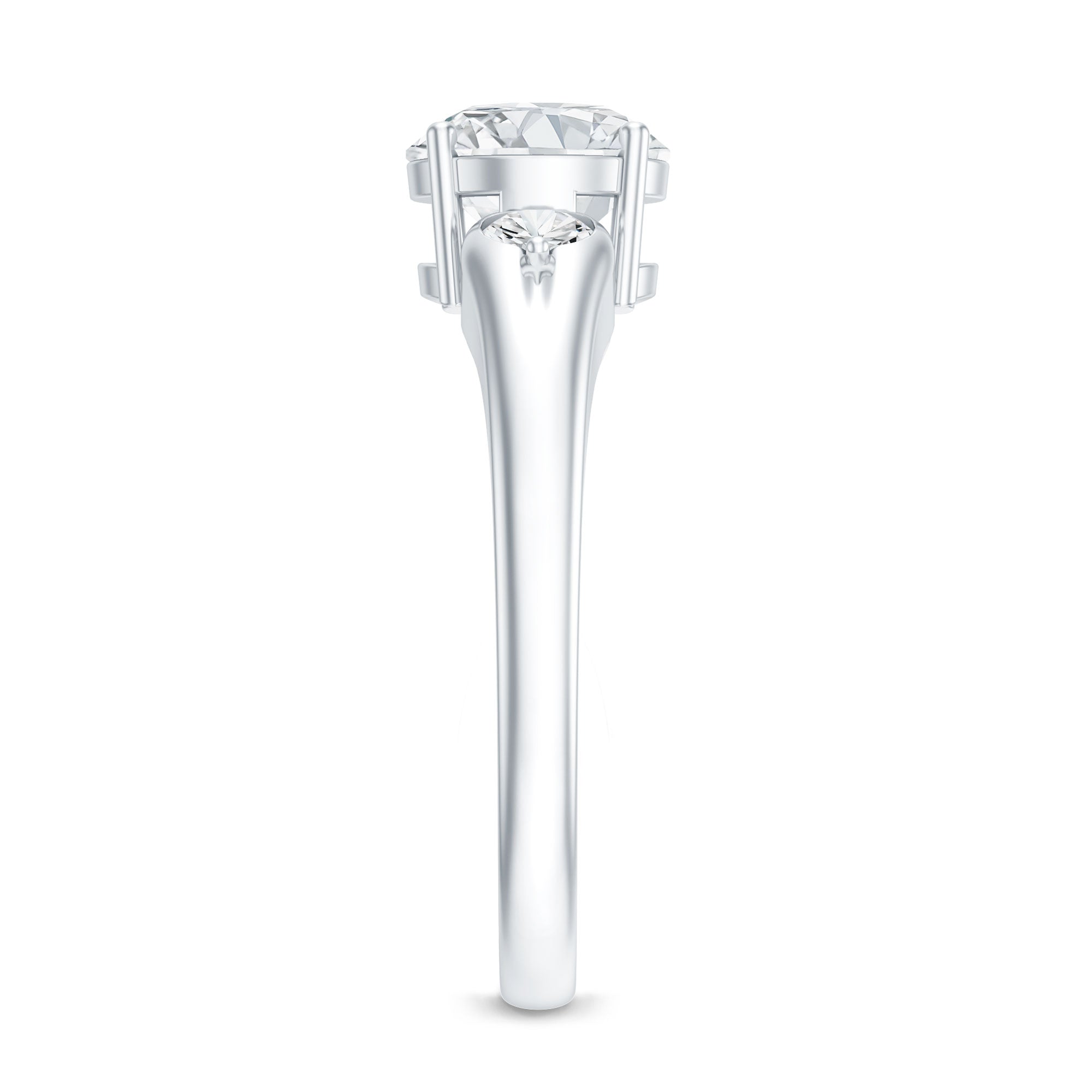 Certified 2 Carat Moissanite Promise Engagement Ring