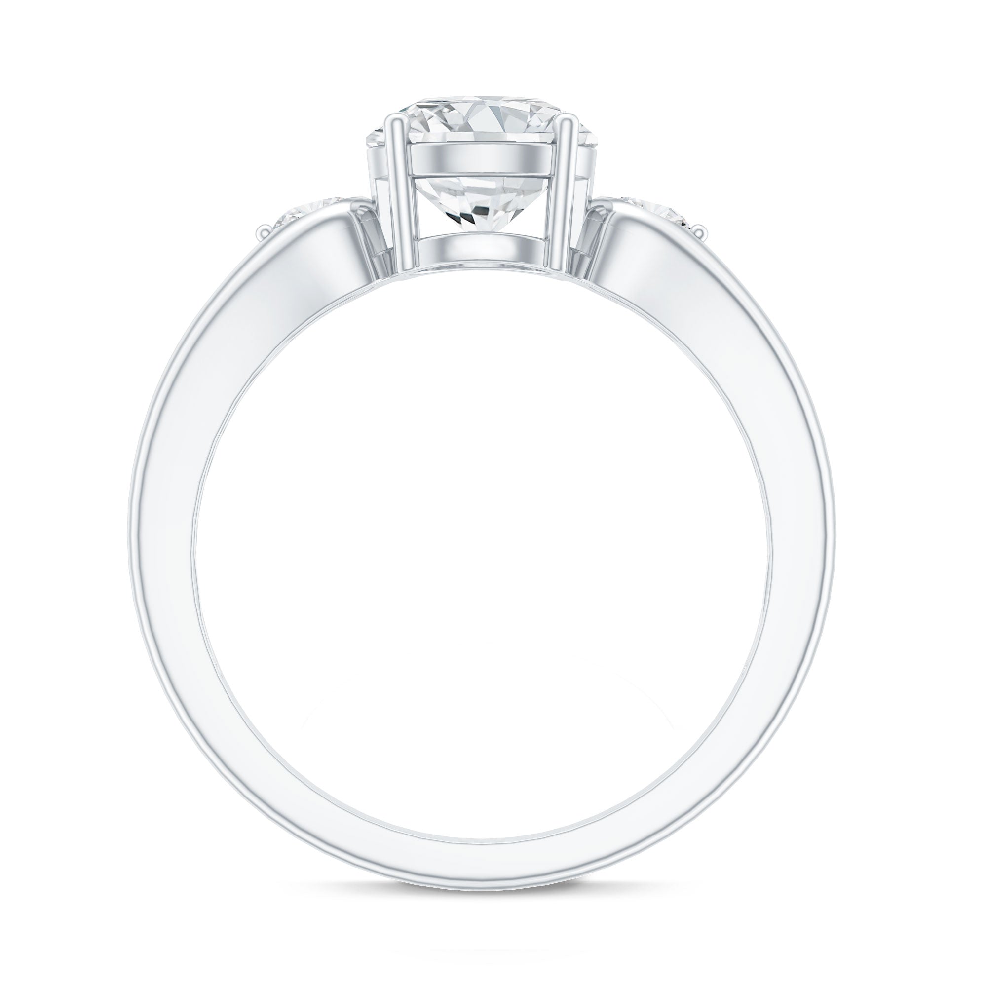 Certified 2 Carat Moissanite Promise Engagement Ring