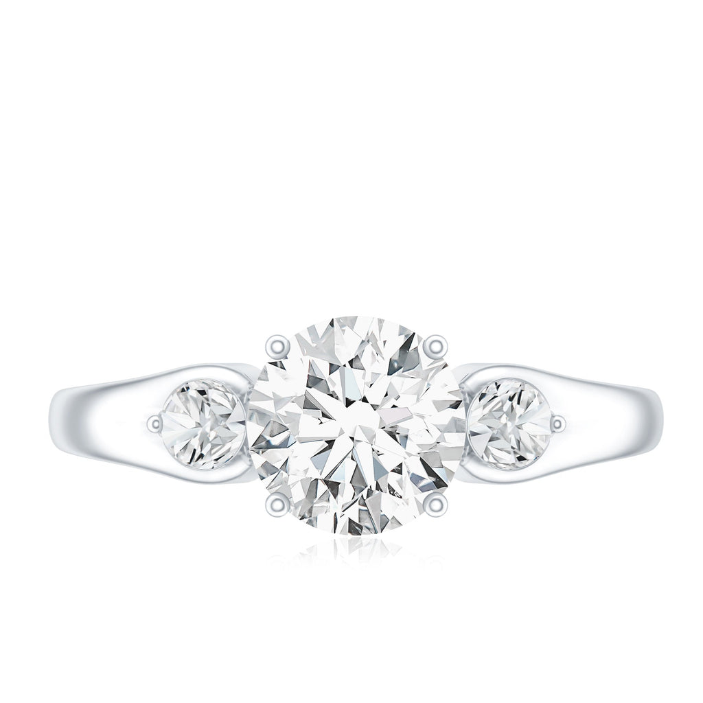 Certified 2 Carat Moissanite Promise Engagement Ring