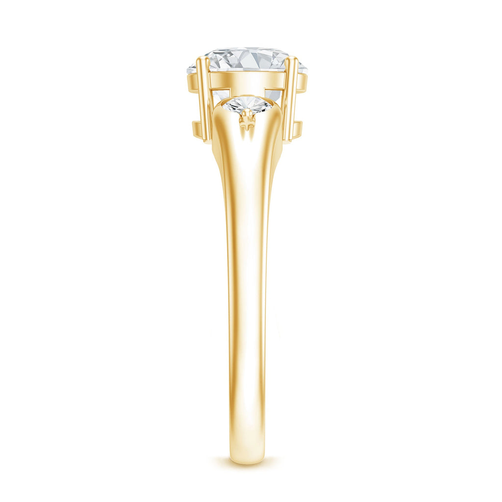 Certified 2 Carat Moissanite Promise Engagement Ring