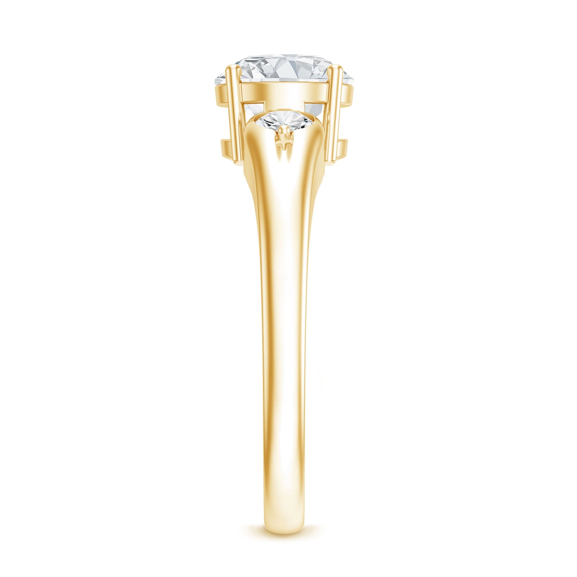 Certified 2 Carat Moissanite Promise Engagement Ring