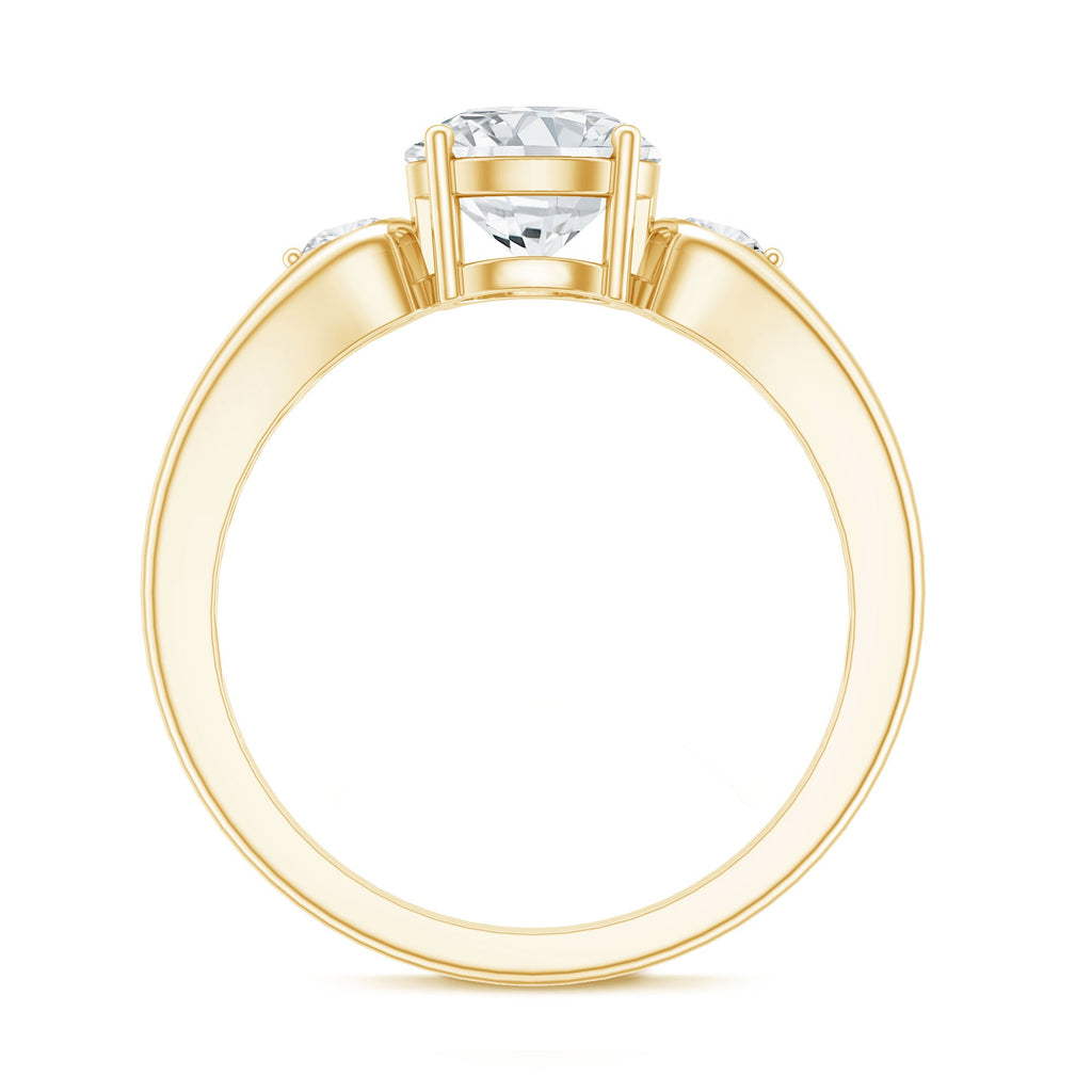 Certified 2 Carat Moissanite Promise Engagement Ring