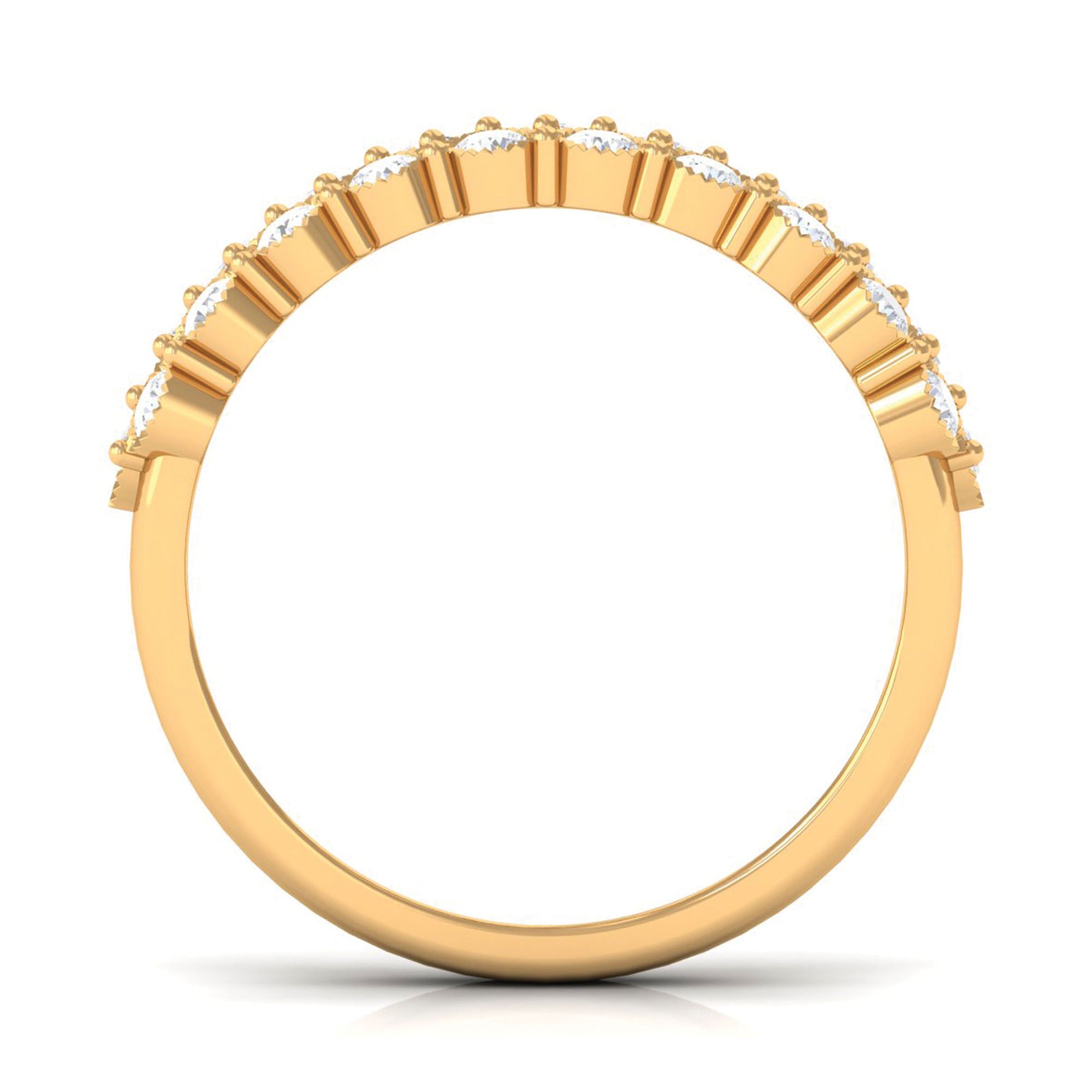 Diamond 3 Row Wide Wedding Band Ring