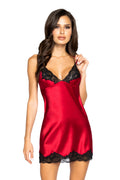 Satin Chemise with Lace - Andersen Mercantile