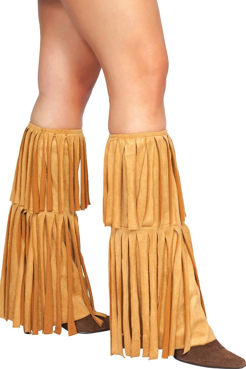 Suede Fringed Leg Warmers - Andersen Mercantile