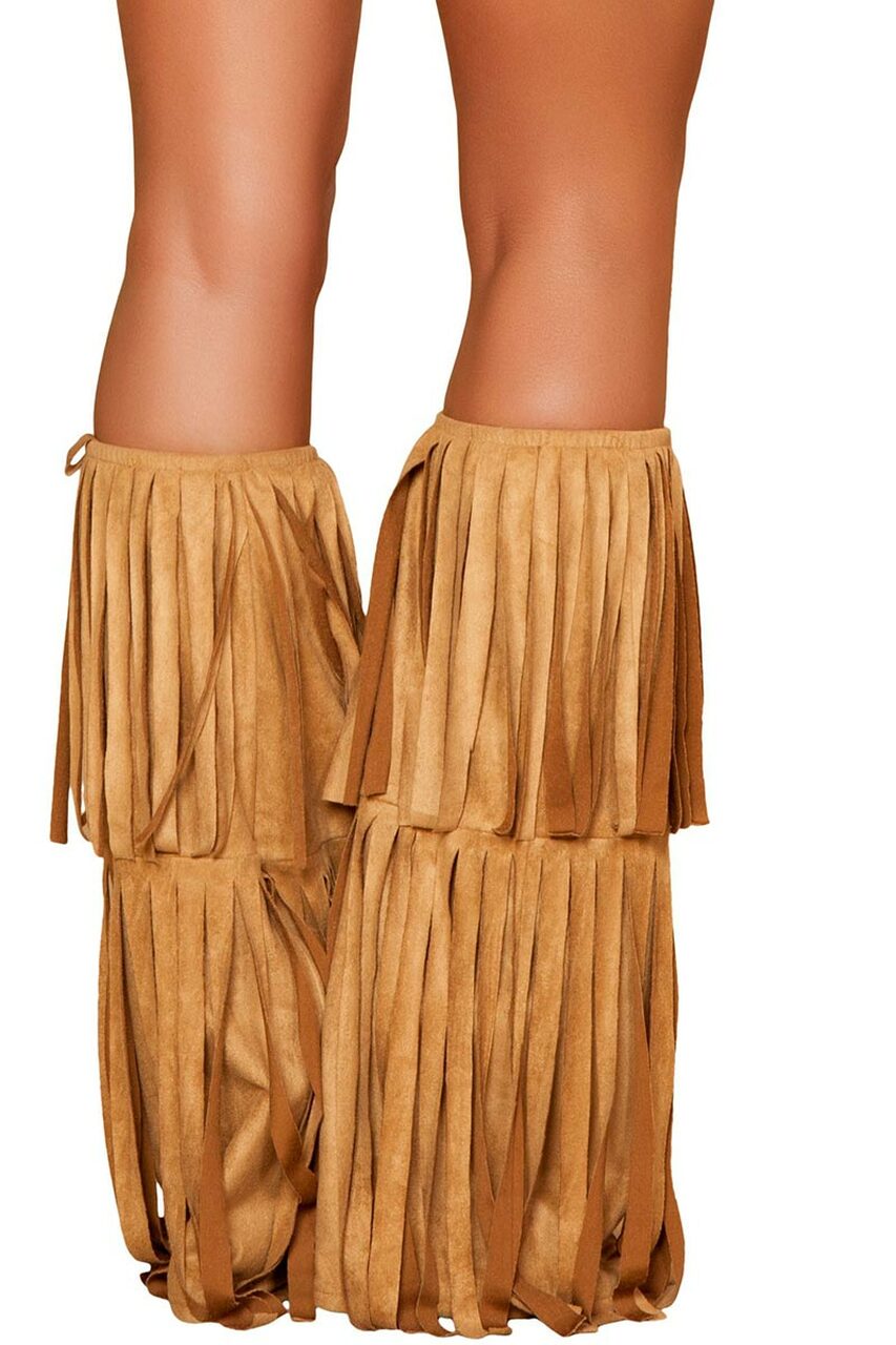 Suede Fringed Leg Warmers - Andersen Mercantile
