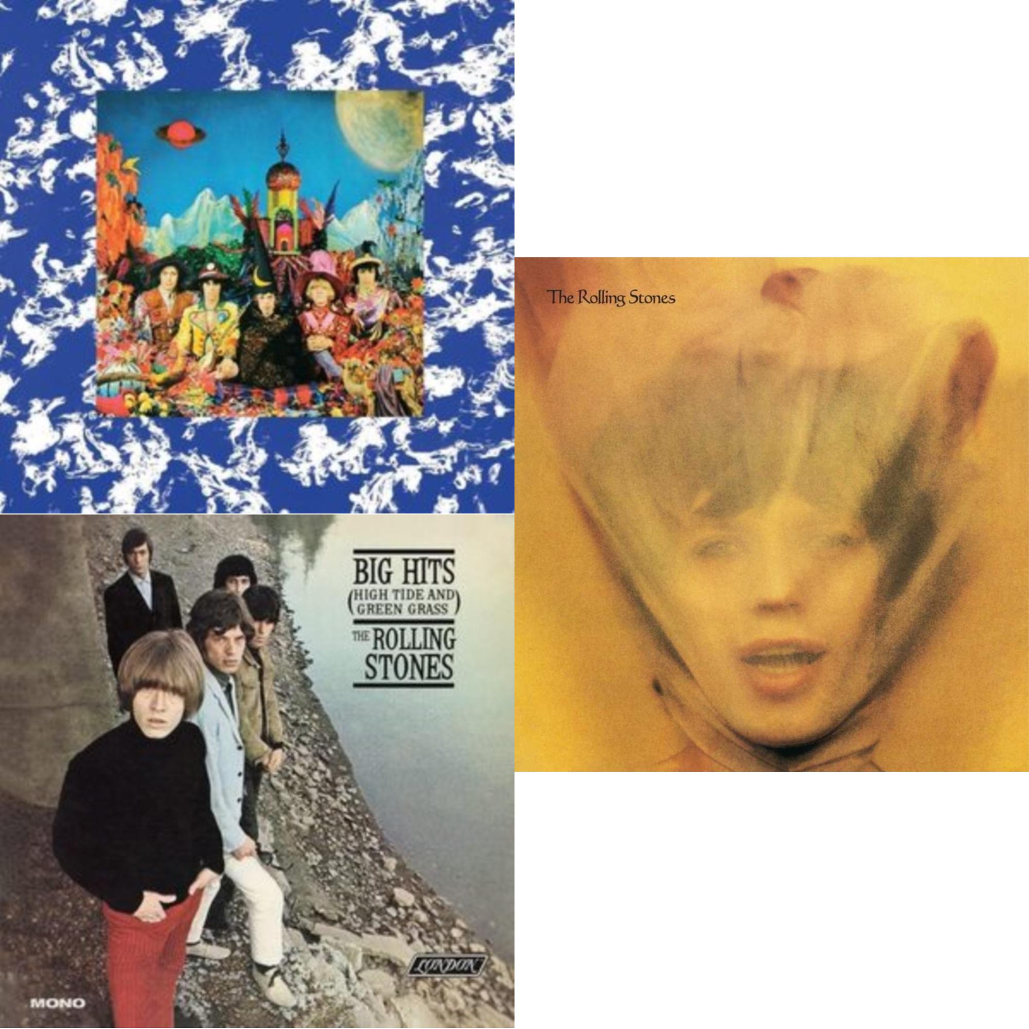 Their Satanic Majesties Request & Big Hits (High Tide Green Grass LP Vinyl) & Goats Head Soup (2LP 2020 Deluxe Edition)