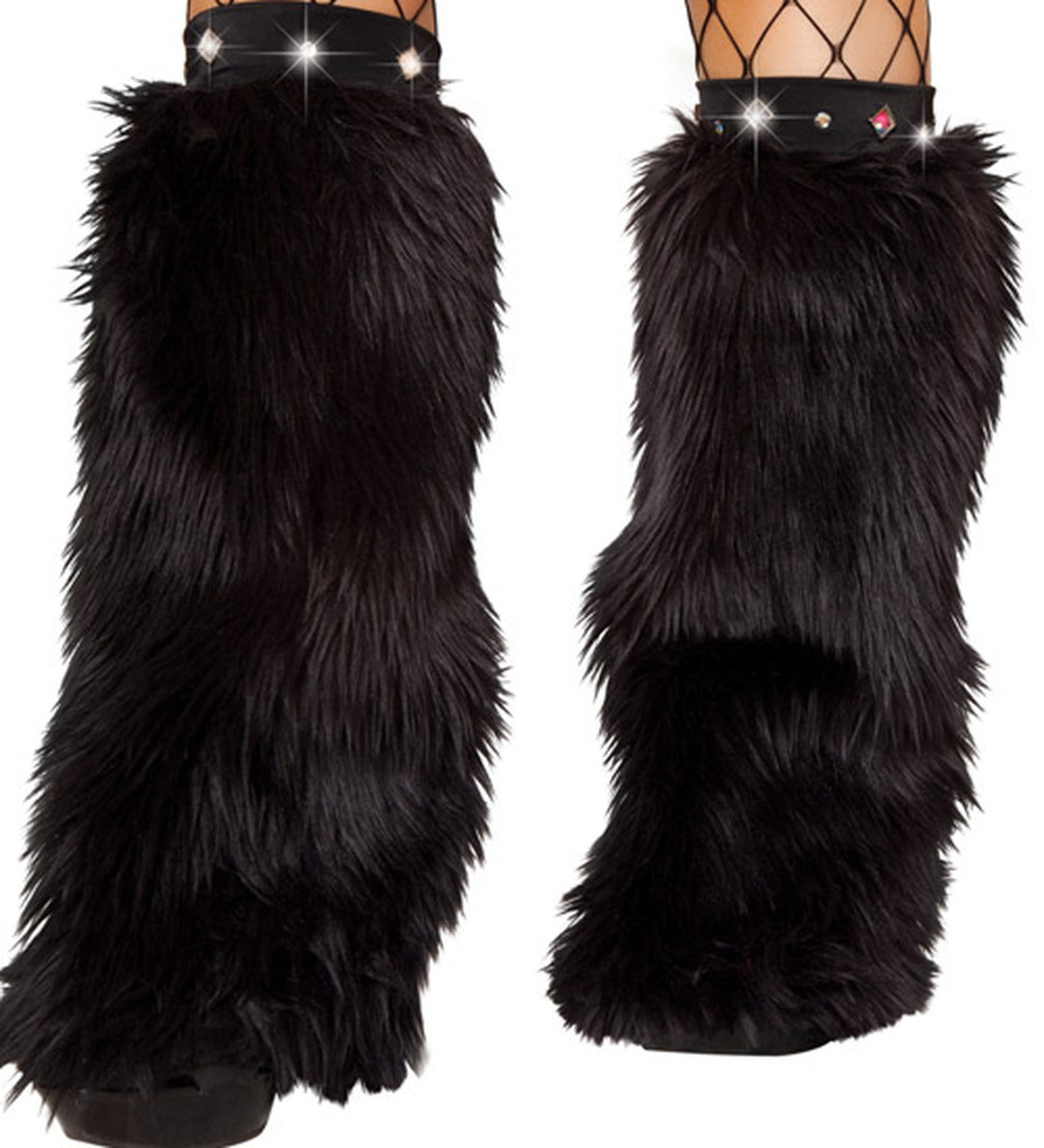 Fur and Rhinestone Leg Warmers - Andersen Mercantile