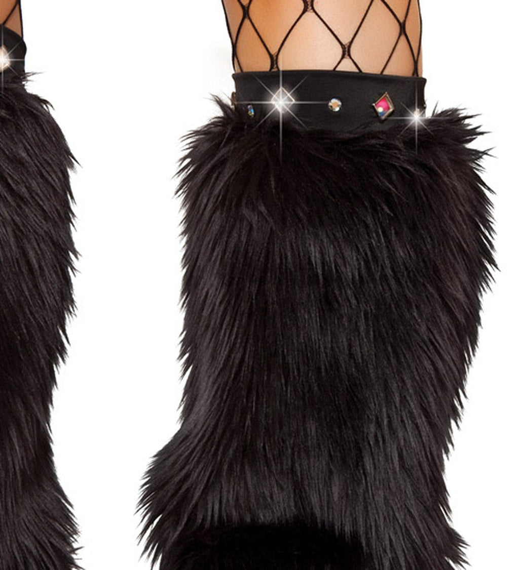 Fur and Rhinestone Leg Warmers - Andersen Mercantile