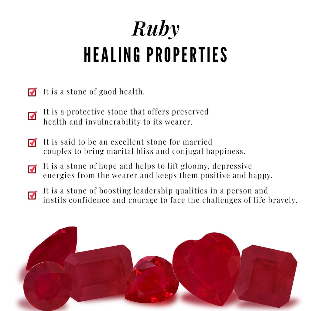 Real Pear Shape Ruby Dangle Earrings with Diamond