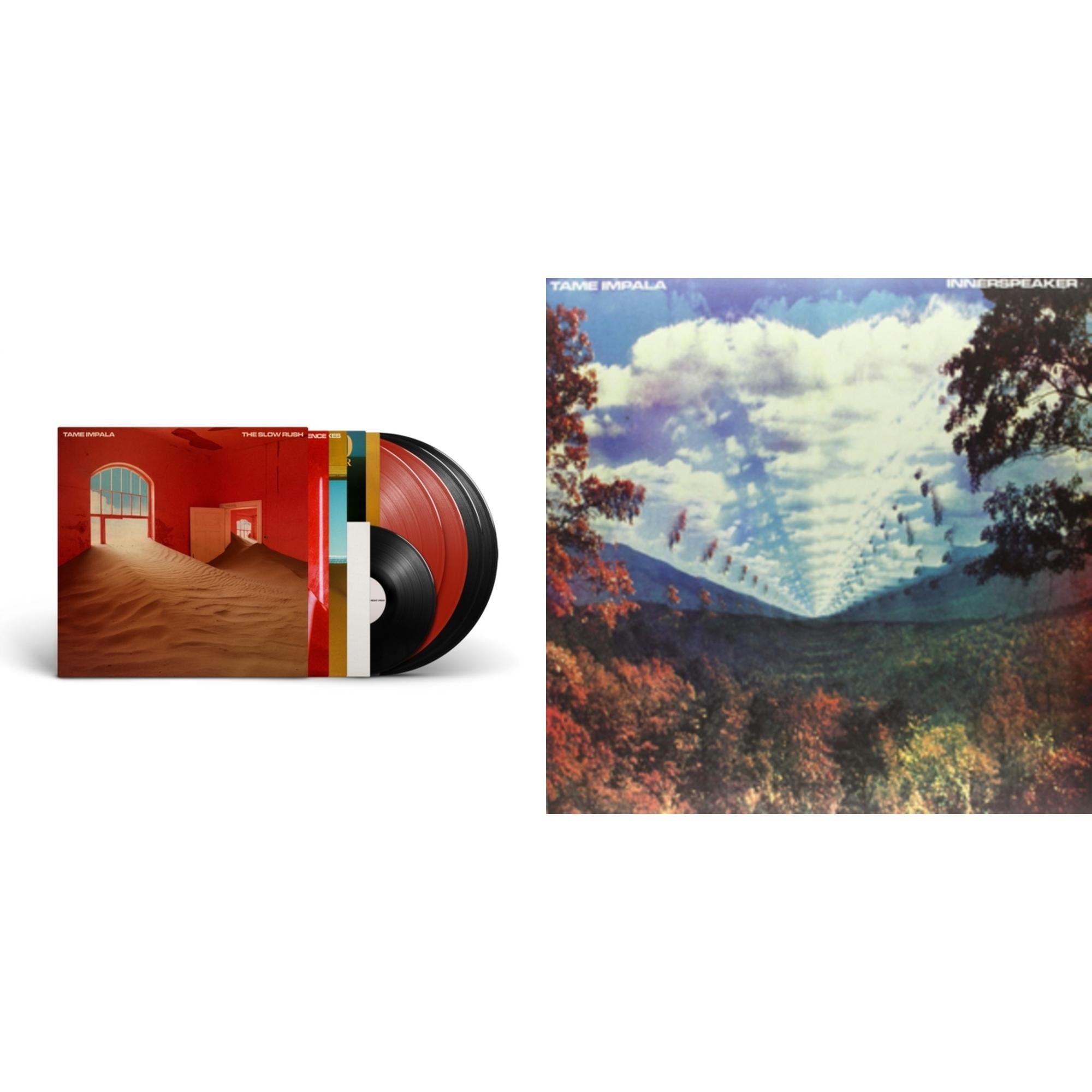 Tame Impala - Slow Rush (Deluxe/2-Transparent Red LP Vinyl/3-Black LP Vinyl) & Innerspeaker