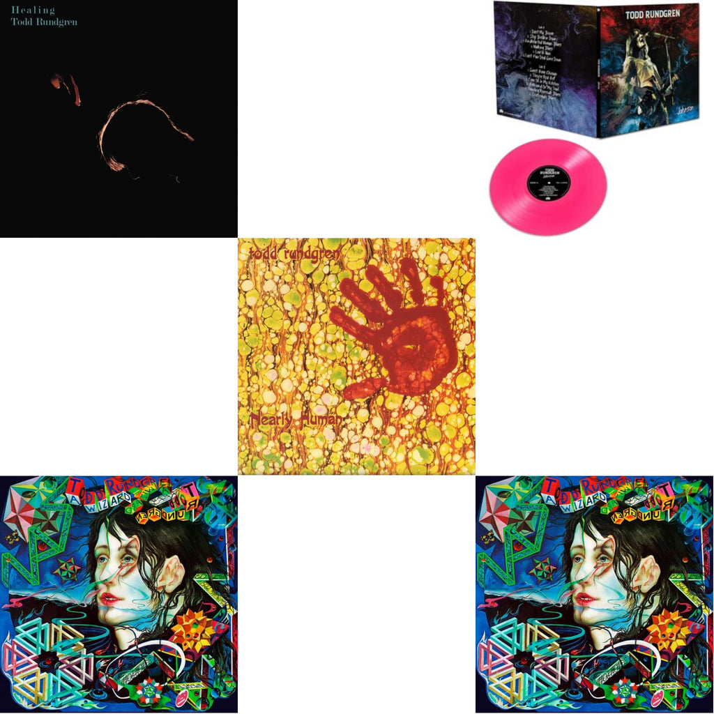 Todd Rundgren - Healing (Clear LP Vinyl/Translucent Blue 7Inch) & Wizard A True Star (Turquoise Blue Vinyl/Limited/2LP/Tour Edition/Gatefold Cover/180G) & Nearly Human (180G/Translucent Yellow LP Vinyl/Limited Tour Edition) & Johnson (Pink LP Vinyl)