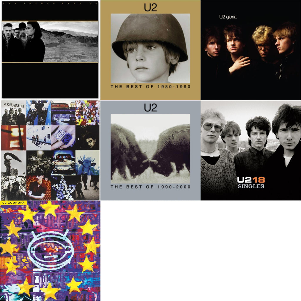 Gloria (40Th Anniversary/180G/Transparent Yellow LP Vinyl) & Zooropa (Transparent Yellow/2LP) & U218 Singles & Joshua Tree & Achtung Baby (180G/2 LP) & Best Of 1980-1990 (180G/2 LP) & Best Of 1990-2000 (2LP)