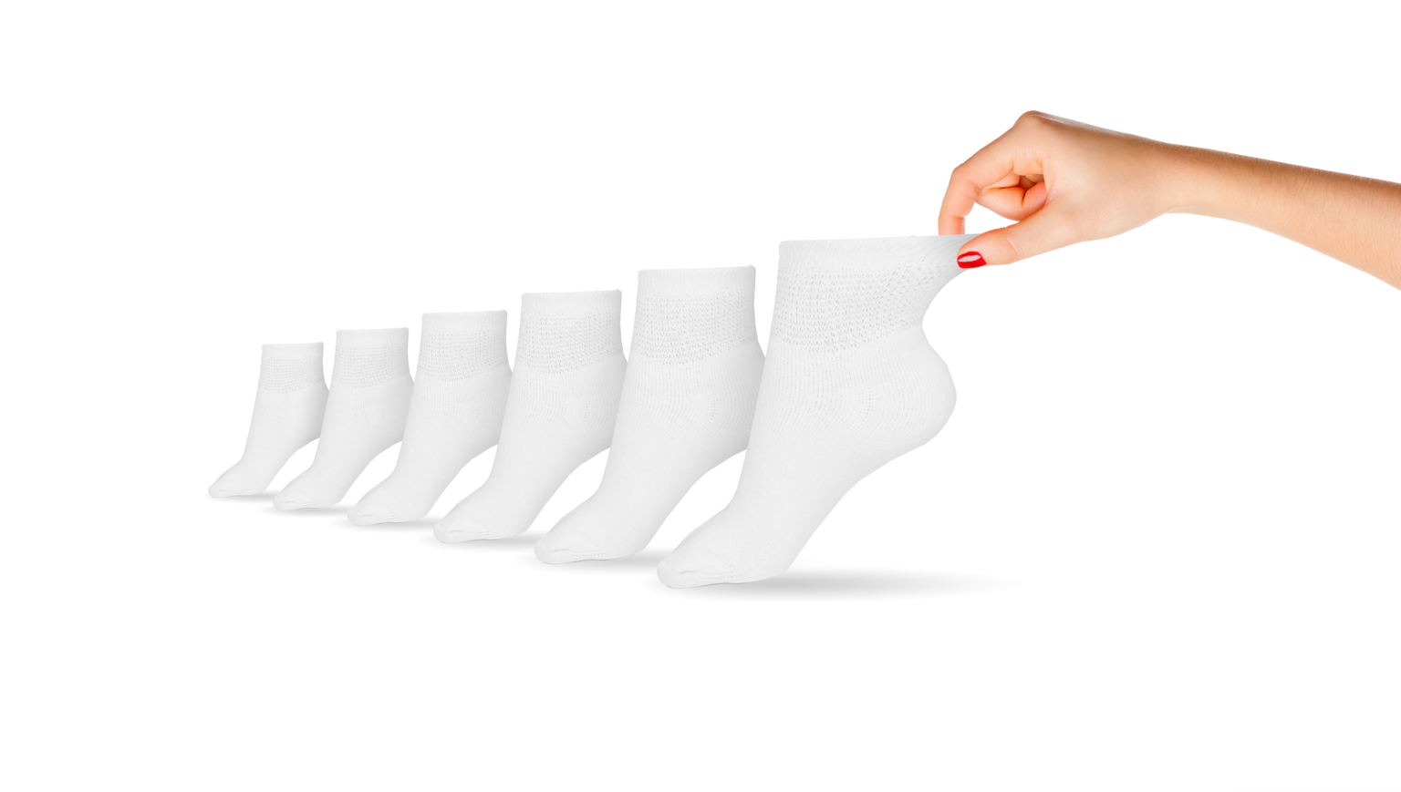 Women's Cotton Diabetic Ankle Socks (6 Pair) - Andersen Mercantile