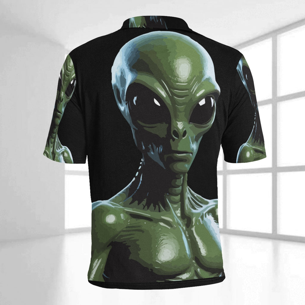 Men's All Over Print Polo Shirt (T55)