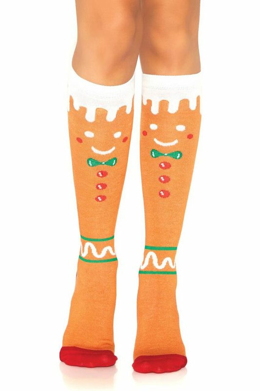 Gingerbread Man Knee Highs - Andersen Mercantile