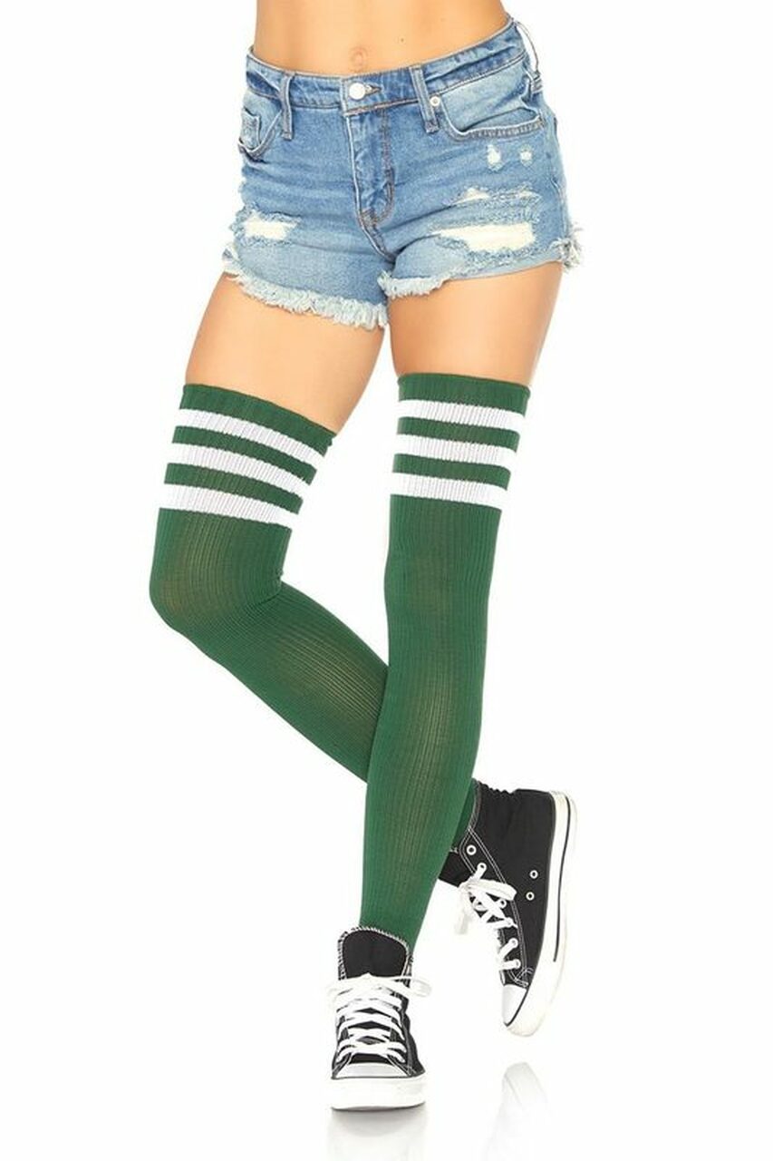 Striped Thigh High Stockings - Andersen Mercantile