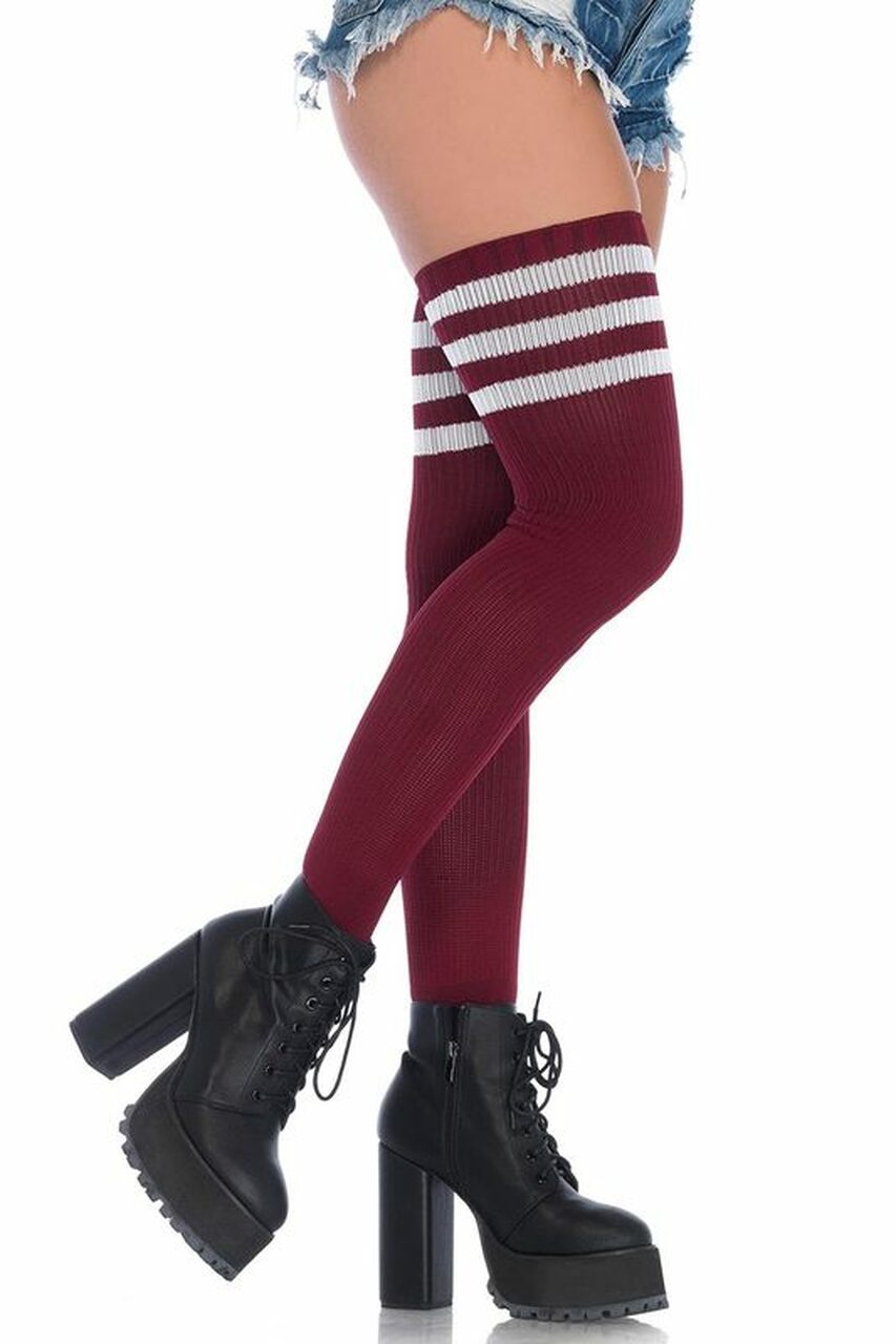 Striped Thigh High Stockings - Andersen Mercantile