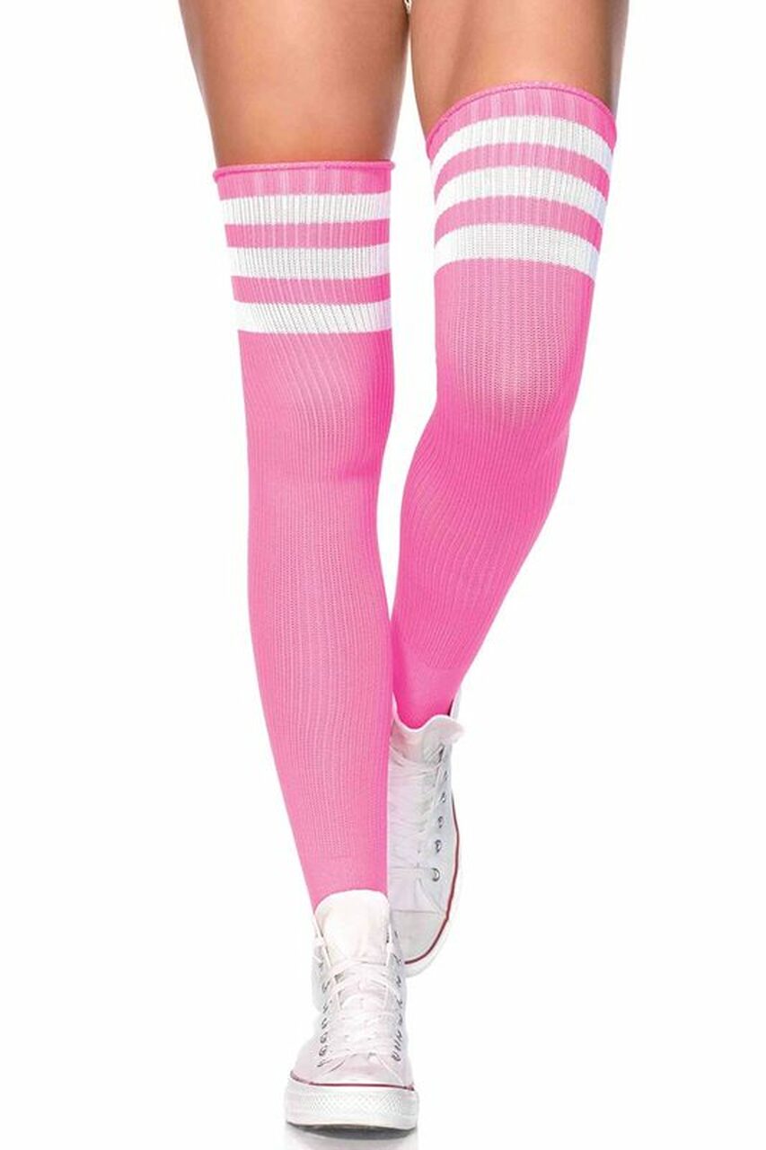 Striped Thigh High Stockings - Andersen Mercantile