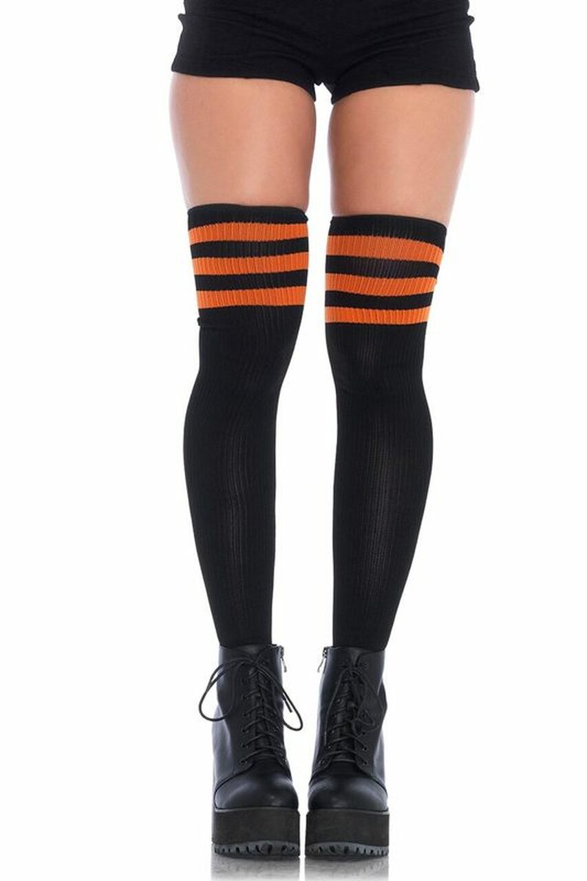 Striped Thigh High Stockings - Andersen Mercantile