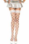 Multi Fence Net Thigh High Stockings - Andersen Mercantile
